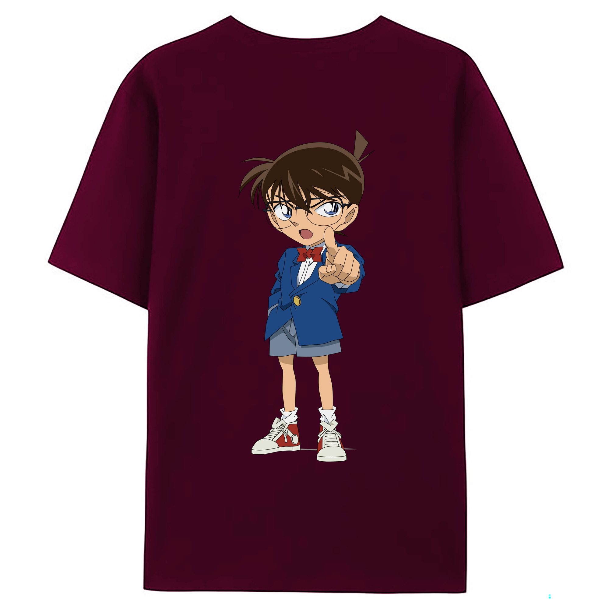（画像用） 名探偵コナン 江戸川 コナン Detective Conan Conan Edogawa レディース半袖Tシャツ(バックプリント)